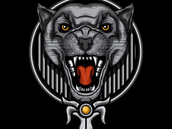 Angry phanter t-shirt design template