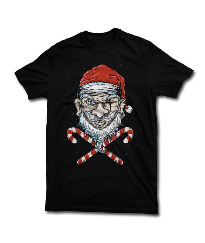 Badass Santa t shirt design png