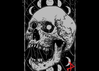 dark skull tshirt design