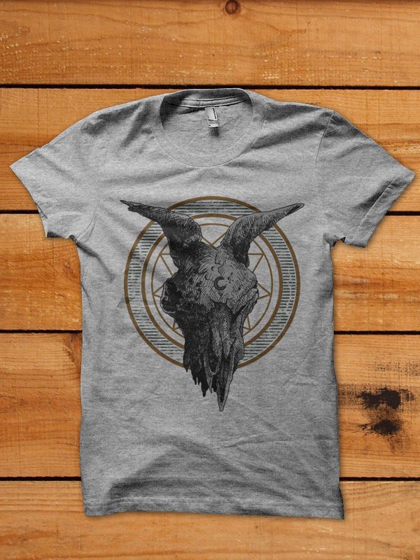goat skull tshirt design tshirt design for sale