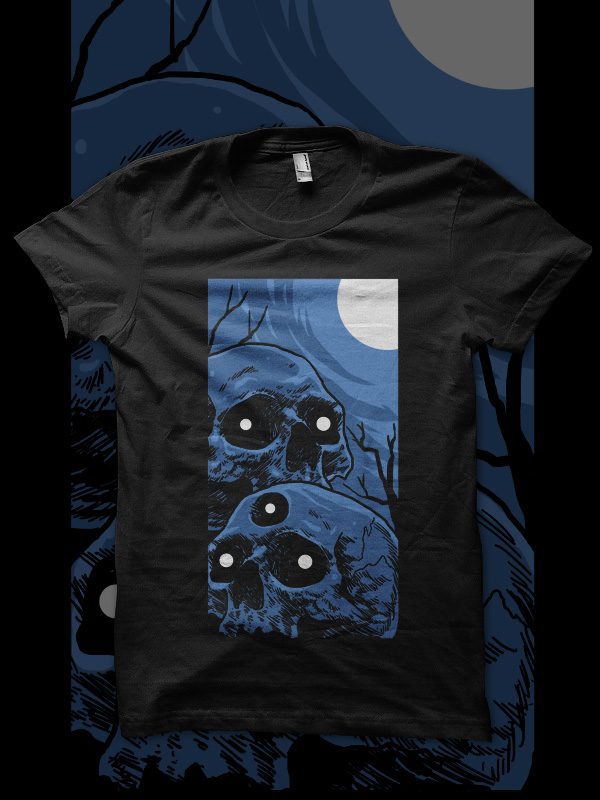horror skull tshirt design t shirt designs for merch teespring and printful