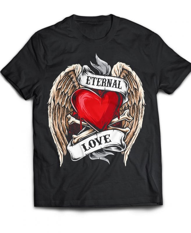Eternal Love t shirt designs for printify