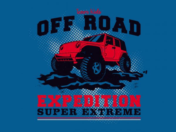 Off road car graphic t-shirt design