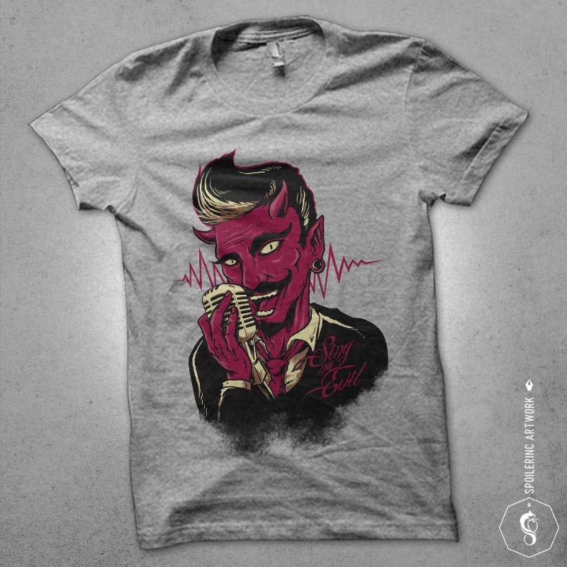 sing no evil Graphic t-shirt design t shirt designs for merch teespring and printful