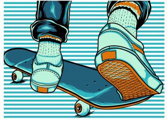 Skate board stripes t shirt design to buy