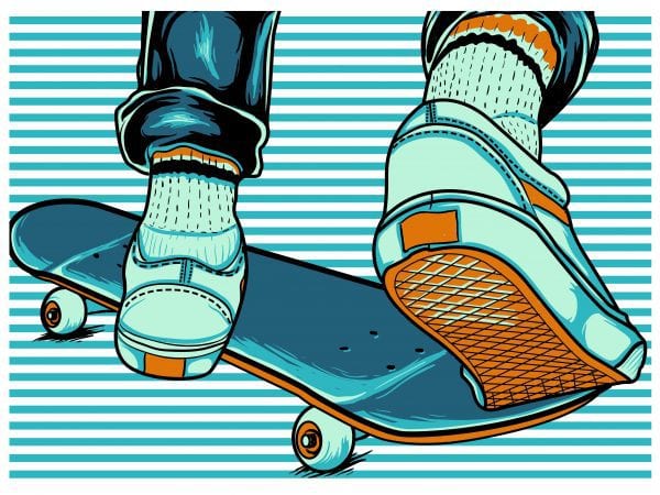 Skate board stripes t shirt design to buy