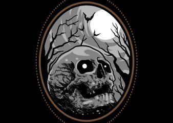 skull horror tshirt design