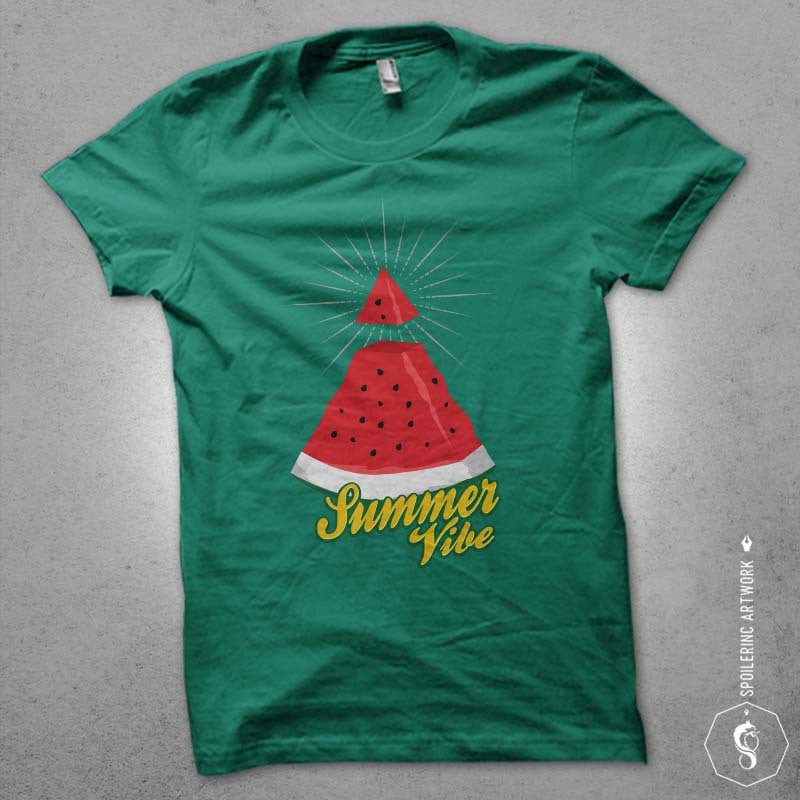 summer vibe Vector t-shirt design t shirt designs for merch teespring and printful