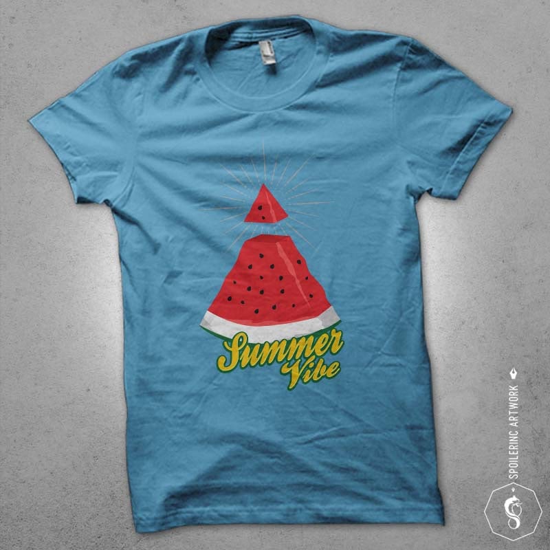 summer vibe Vector t-shirt design t shirt designs for merch teespring and printful