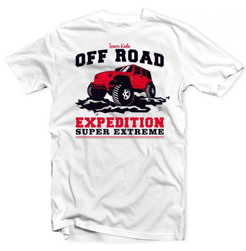 Off Road Car t shirt design graphic