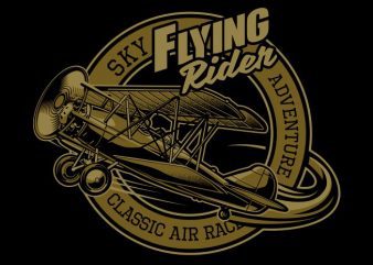 Flying Rider vector shirt design