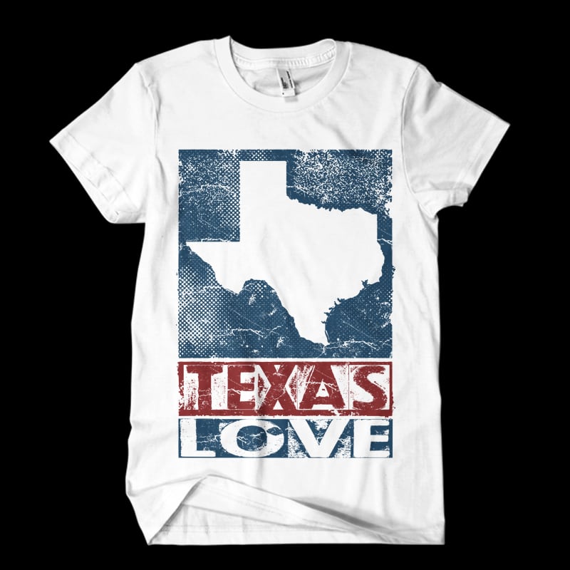 texas love Vector t-shirt design tshirt designs for merch by amazon