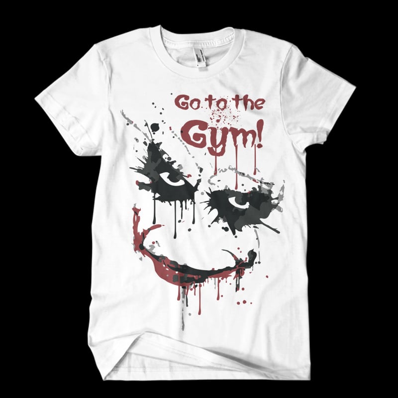 joker Go to the Gym Vector t-shirt design t shirt designs for printify