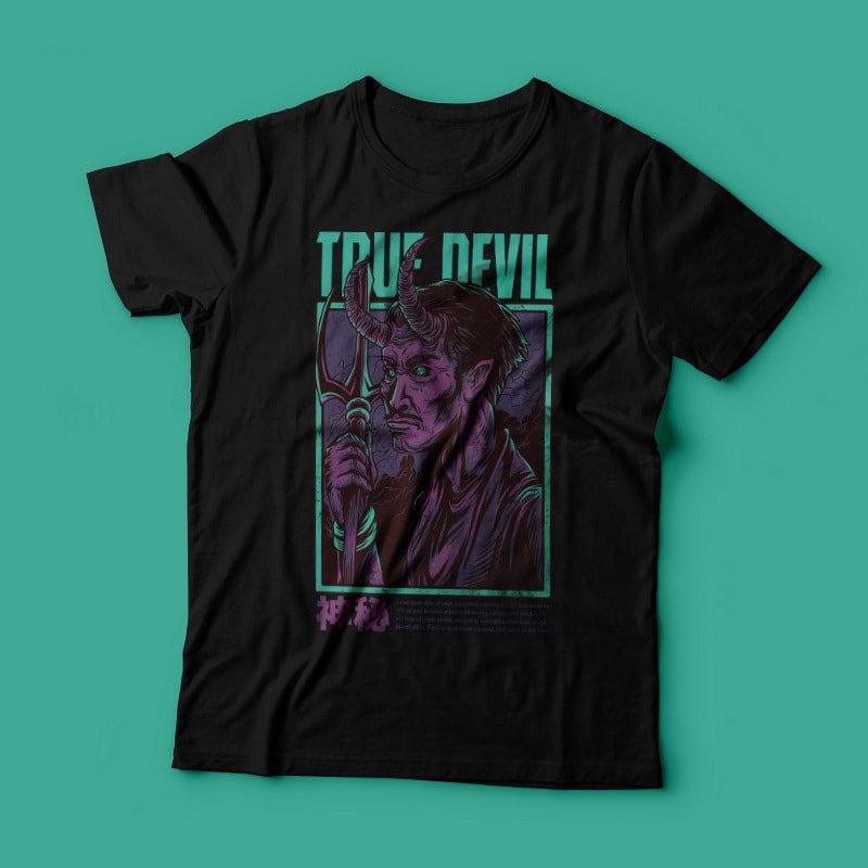 True Devils T-Shirt Design t shirt designs for merch teespring and printful