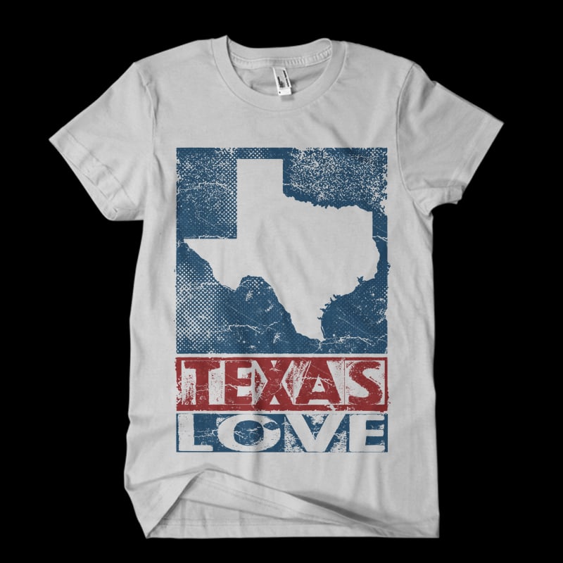 texas love Vector t-shirt design tshirt designs for merch by amazon
