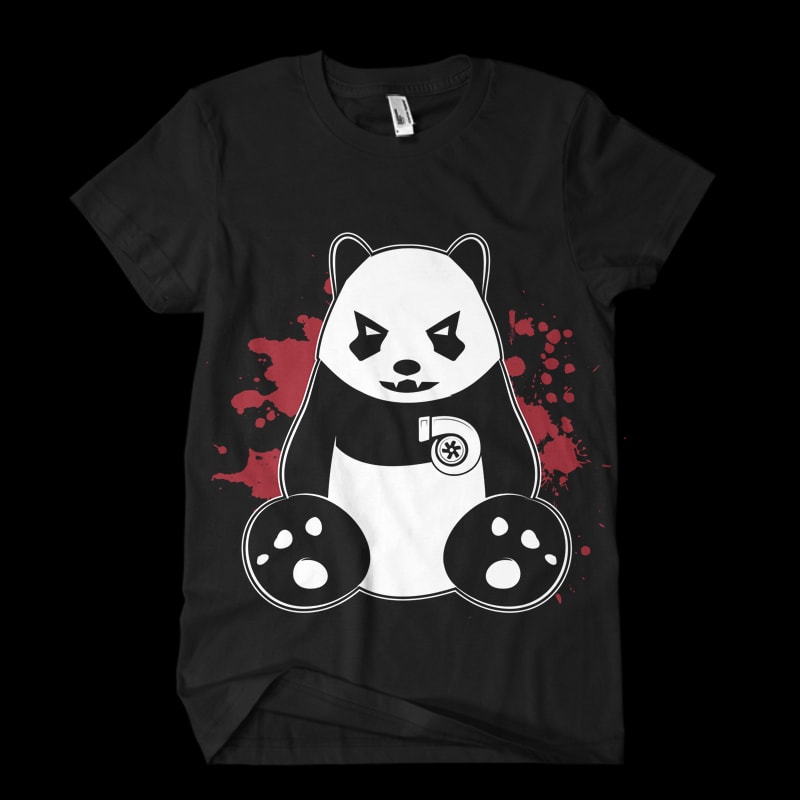 panda turbo Vector t-shirt design tshirt design for sale