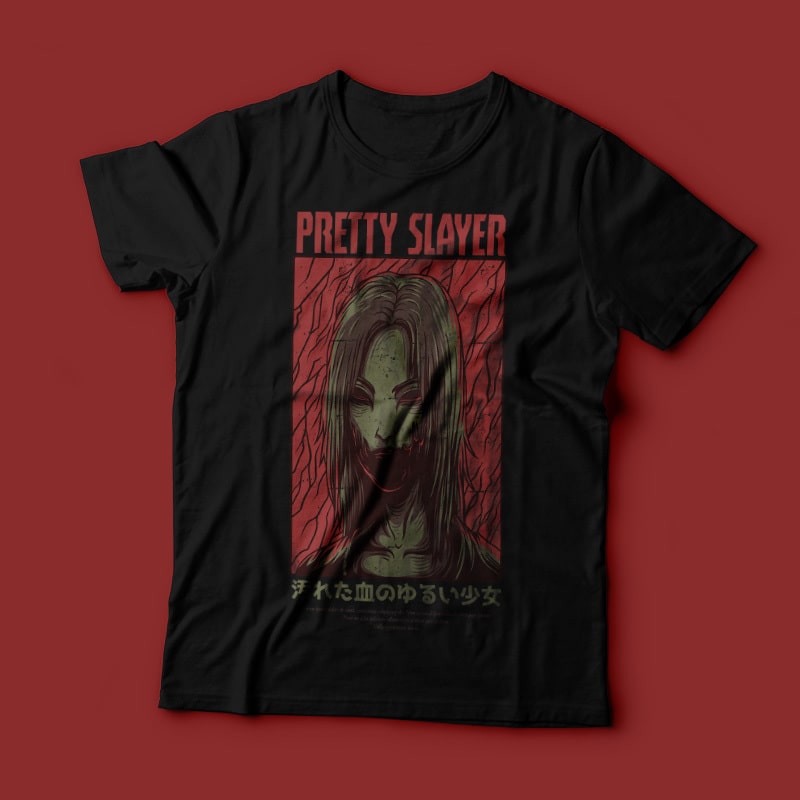 Pretty Slayer T-Shirt Design commercial use t shirt designs