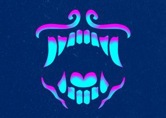 GLOWING TOOTH Graphic t-shirt design