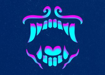 GLOWING TOOTH Graphic t-shirt design