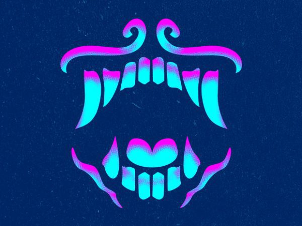 Glowing tooth graphic t-shirt design