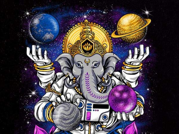 Lord ganesha graphic t-shirt design