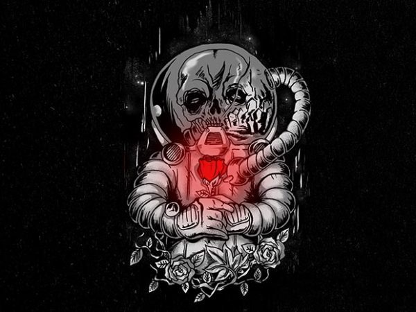 Death in space graphic t-shirt design