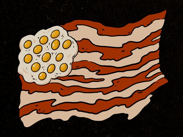 Proud to be a bacon graphic t-shirt design