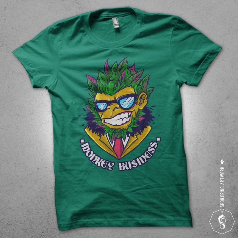 buds head monkey Graphic t-shirt design vector t shirt design