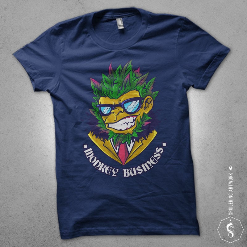 buds head monkey Graphic t-shirt design vector t shirt design