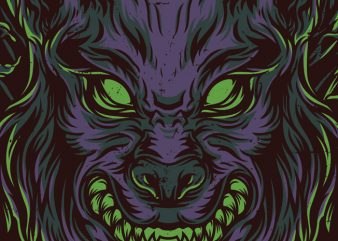 Wolves Night T-Shirt Design