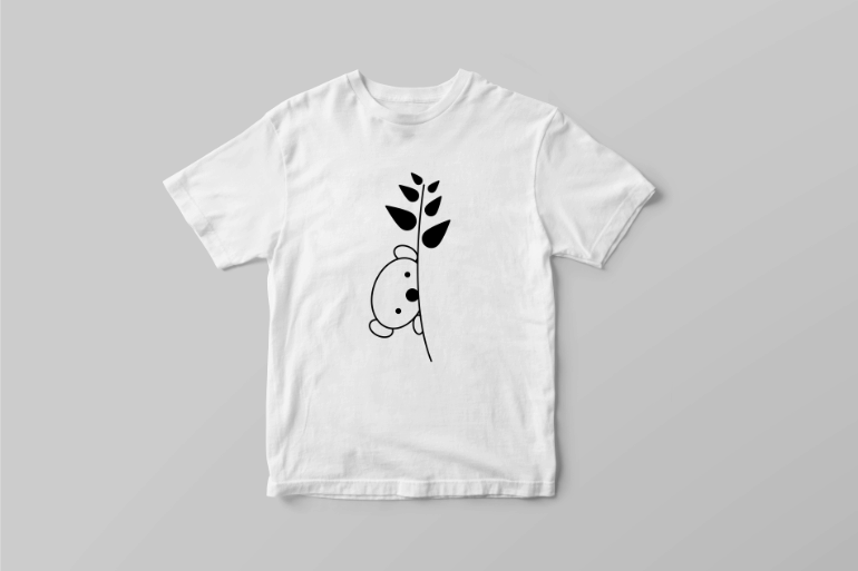 Cute koala bear minimalistic graphic t-shirt design t shirt designs for sale