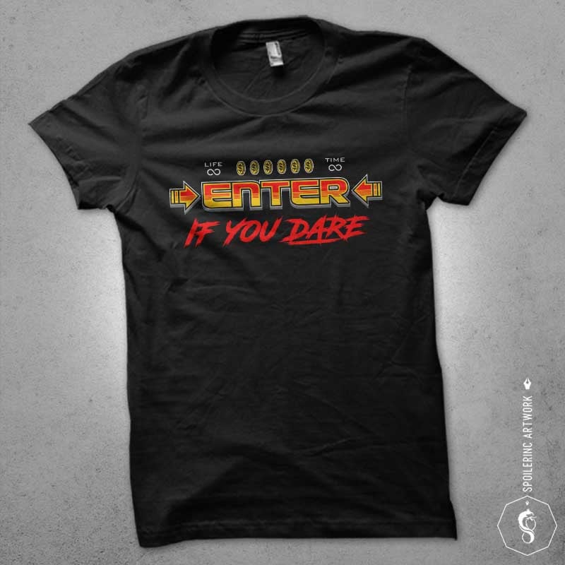 enter if you dare Vector t-shirt design buy tshirt design