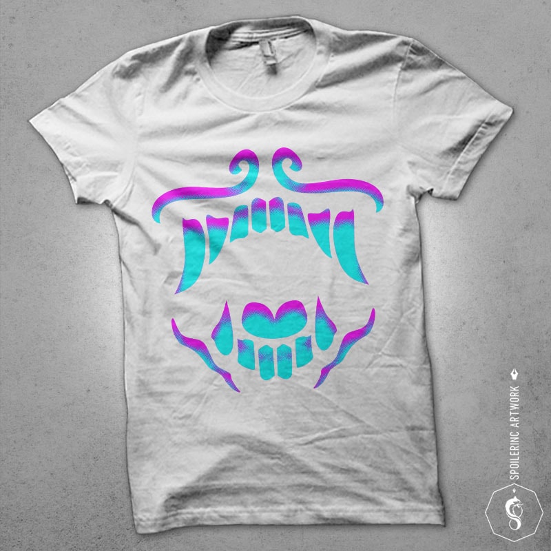 GLOWING TOOTH Graphic t-shirt design tshirt factory