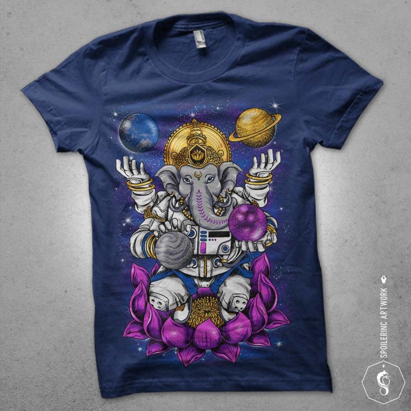 lord ganesha Graphic t-shirt design t shirt designs for printify