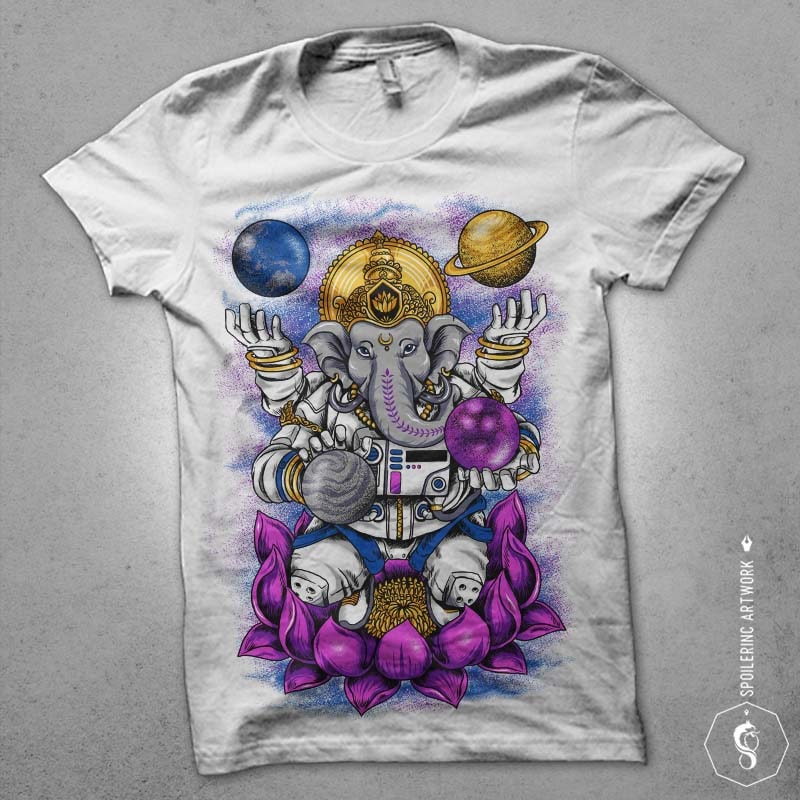 lord ganesha Graphic t-shirt design t shirt designs for printify