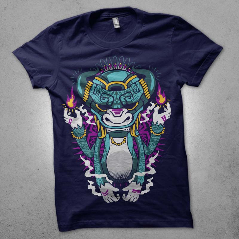 mysterious tiki Graphic t-shirt design buy t shirt design