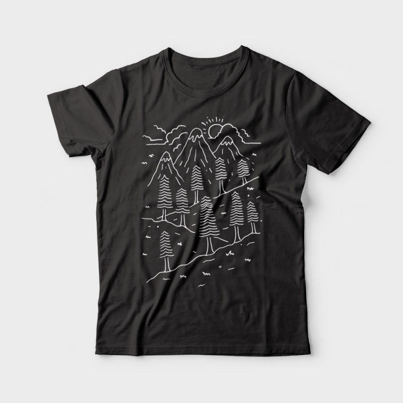 Hiking Trails tshirt design for sale