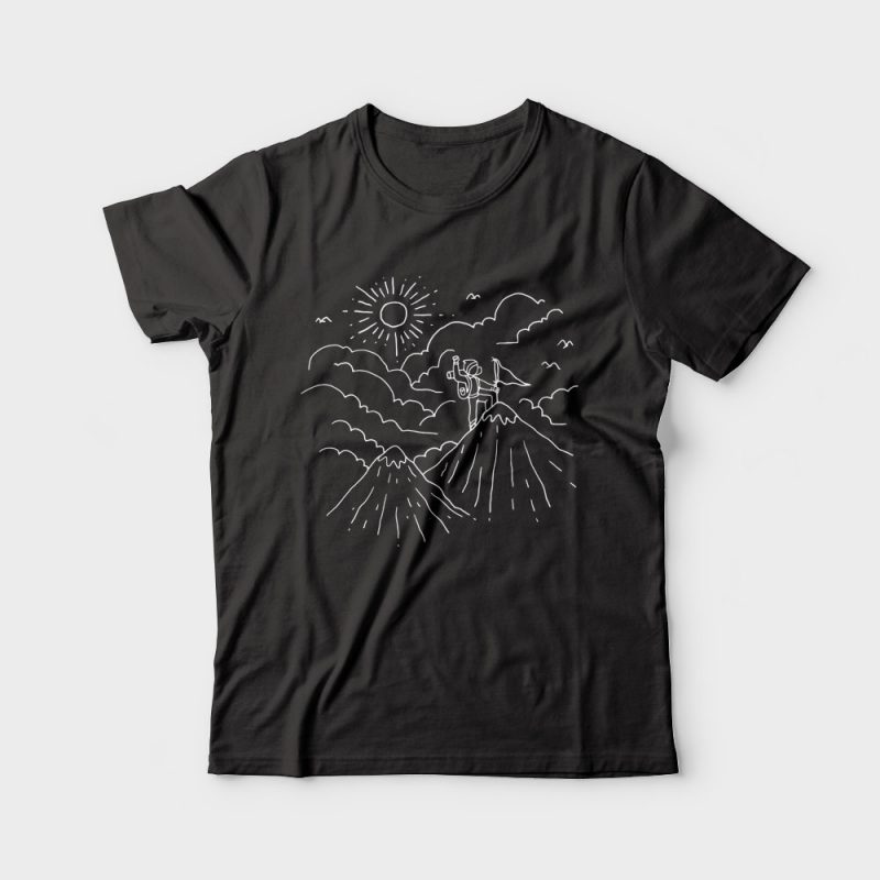 Mountain Hiker tshirt design for sale