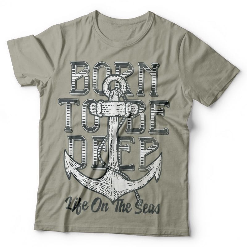 Born To Be Deep. Vector T-Shirt Design buy t shirt design