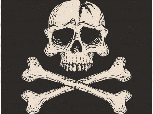 Danger skull. vector t-shirt design