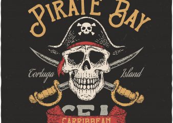 Pirate Bay. Vector T-Shirt Design