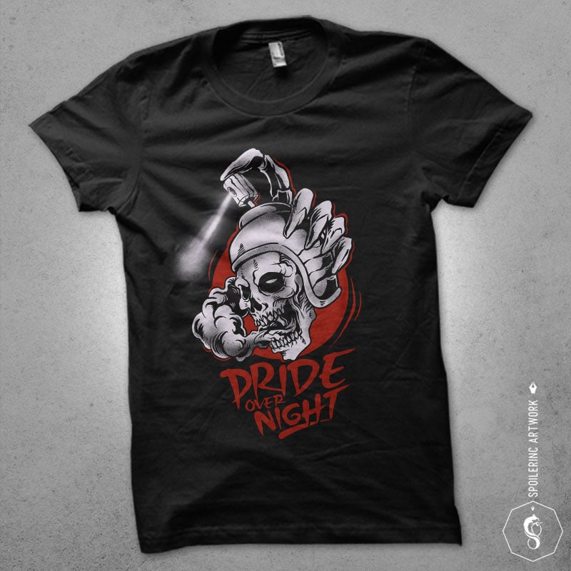 spray with skull Graphic t-shirt design vector t shirt design