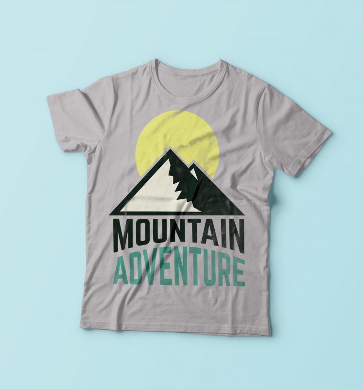 Mountain vector t-shirt design for commercial use - Buy t-shirt designs