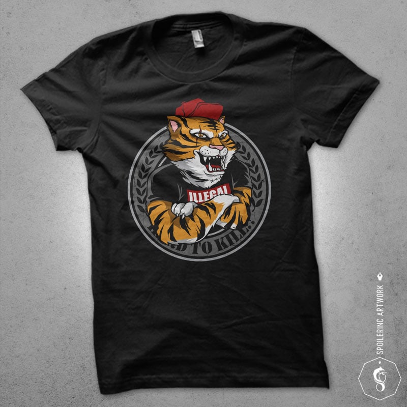 tiger’s clan Vector t-shirt design vector t shirt design