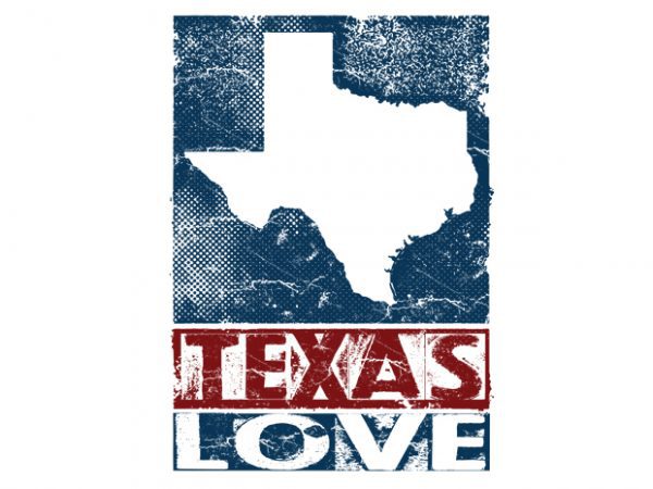 Texas love vector t-shirt design