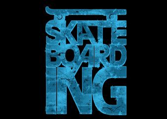 skate typo Vector t-shirt design