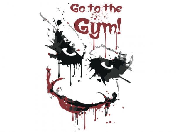 Joker go to the gym vector t-shirt design