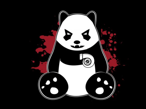 Panda turbo vector t-shirt design