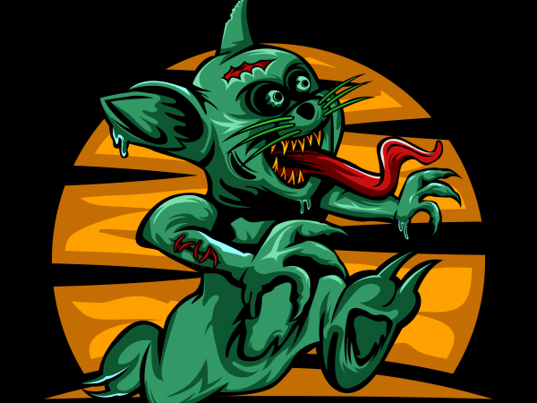 Mouse zombie tshirt design for sale