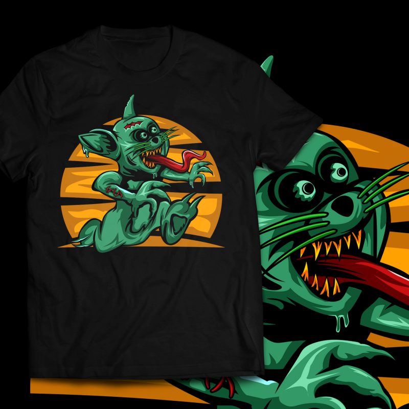 Mouse Zombie tshirt designs for merch by amazon